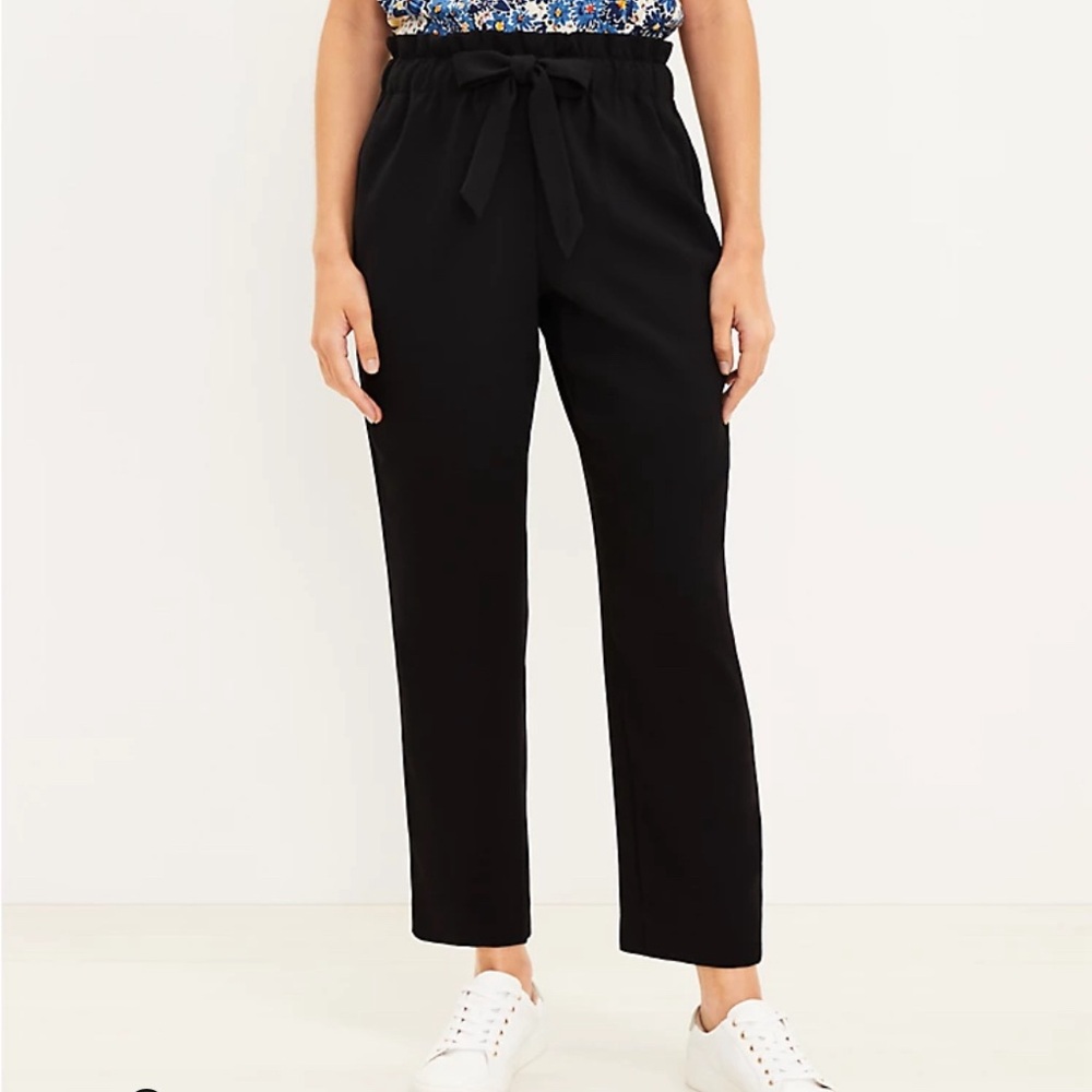 Loft Tie Waist Taper Pant